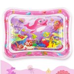 Hitituto Inflatable Tummy Time Mat Premium Baby Water Play Mat Fun Activity Center for Baby's Stimulation Growth and Sensory Development Ideal Infants Toddlers Baby Girls Toy for 3 6 9 12 24 Months